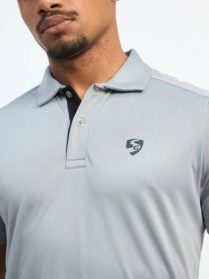 SG H2MP83872 Men Light Grey Polo T-Shirt