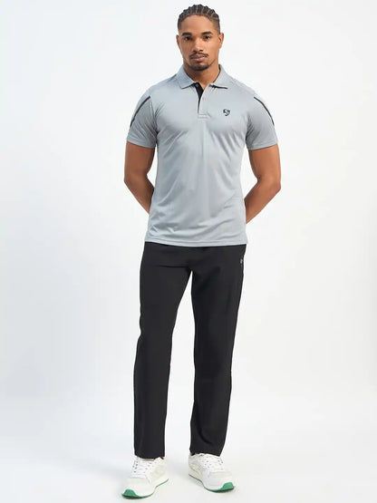 SG H2MP83872 Men Light Grey Polo T-Shirt