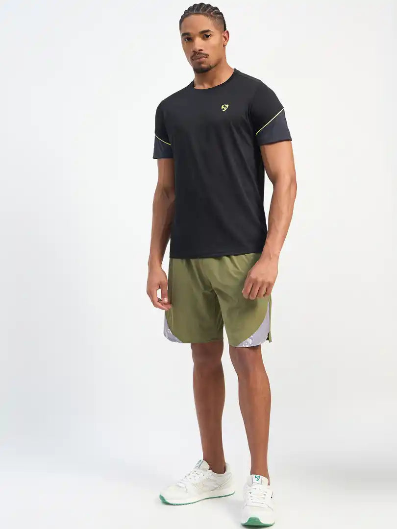 SG H1MT83742 Men Black T-Shirt