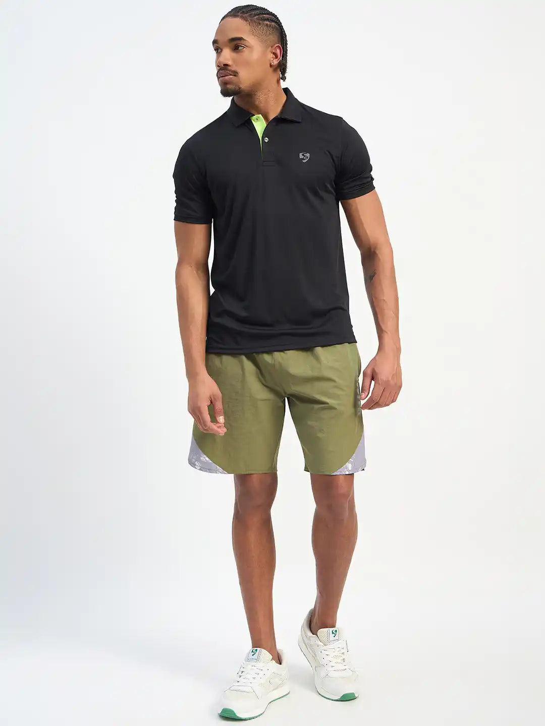 SG H1MP84101 Men Black Polo T-Shirt