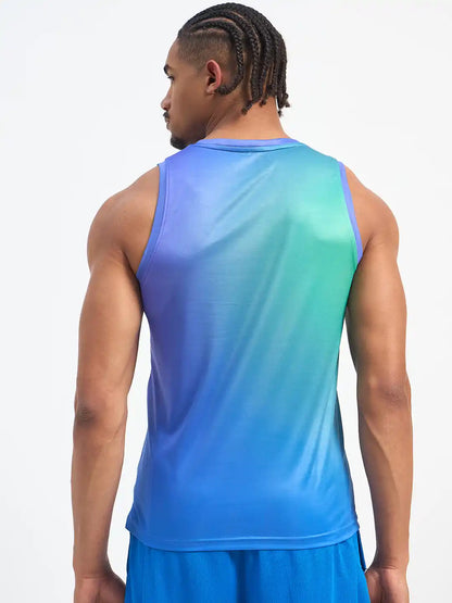 SG H2MV83621 Men Blue Green T-Vest