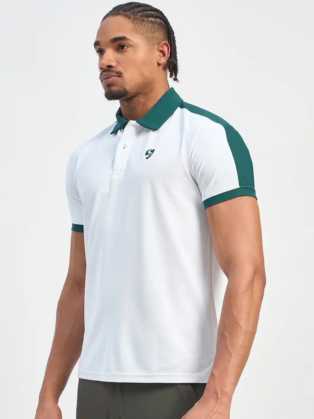 SG H2MP83822 Men White/Retro Polo T-Shirt