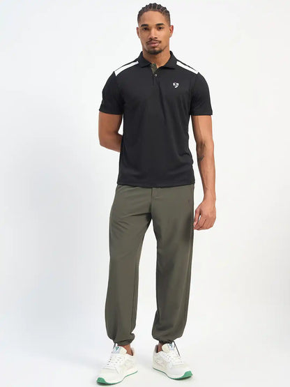 SG H1MP83842 Men Black Polo T-Shirt