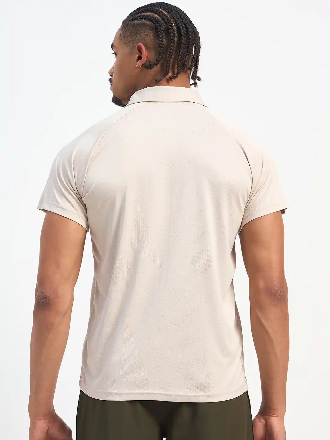 SG H2MP83852 Men Light Grey Polo T-Shirt