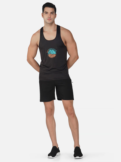 SG Regular Comfort Fit Vest For Mens & Boys, Light Grey & Carbon Black | Ideal for Trail Running, Fitness & Training, Jogging, Gym Wear & Fashion Wear