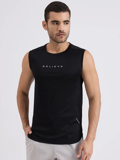 SG H1MV83631 Men Black T-Vest