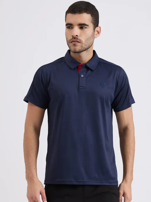 SG H2MP83851 Men Navy Polo T-Shirt