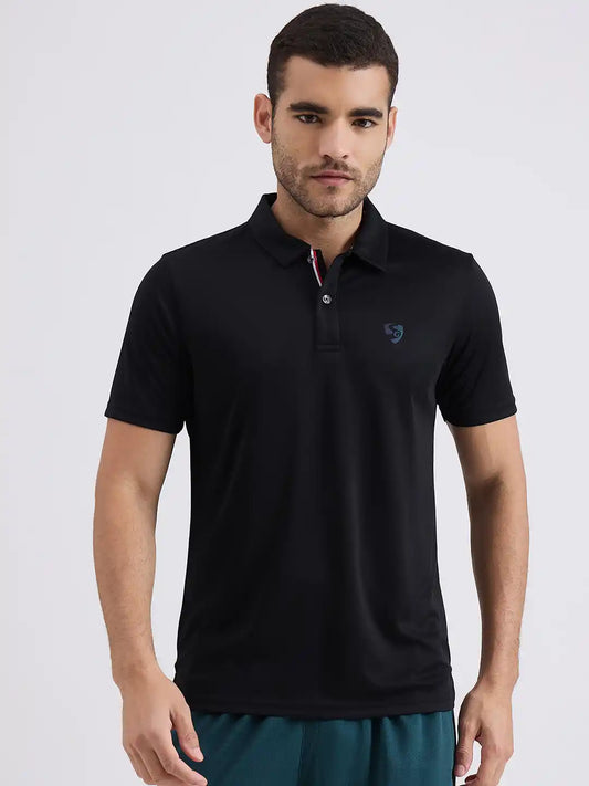 SG H1MP83811 Men Black Polo T-Shirt