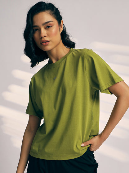 T-SHIRT WOMEN SG H3WT8299 OLIVE GREEN