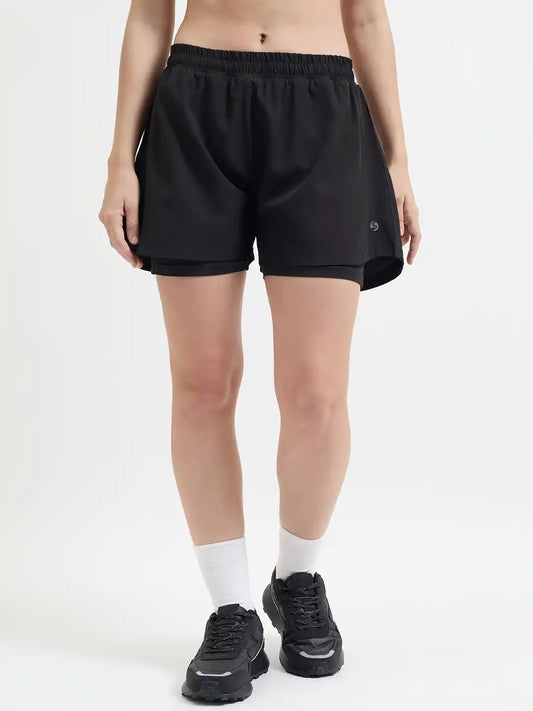 SG H2WS83282 Women Black Shorts