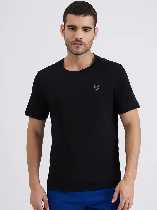 SG H1MT83682 Men Black T-Shirt