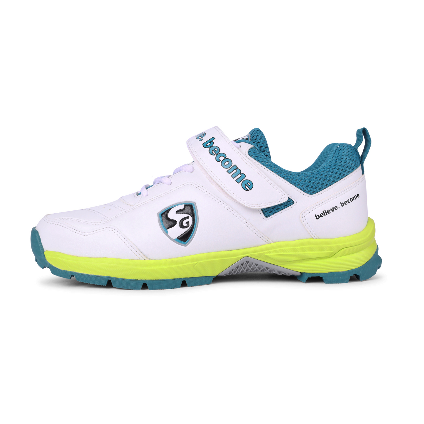 SG CENTURY 6.0 Cricket - Sleek Design in White/Sea Green/Fluo Green for Optimal Performance