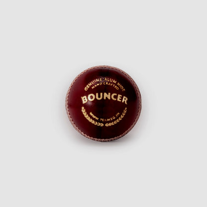 SG Bouncer Red Cricket Leather Ball (Pack of 2)