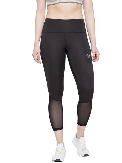 SG Women's Black Tights | Ideal for Trail Running, Fitness & Training, Jogging, Regular & Fashion Wear