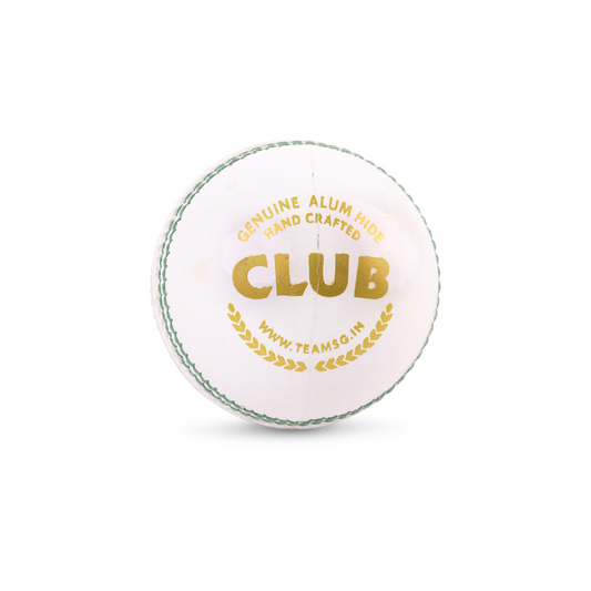 SG Club White Youth Leather Cricket Ball