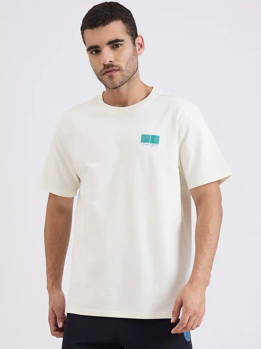 SG H1MT83182 Men Cream T-Shirt