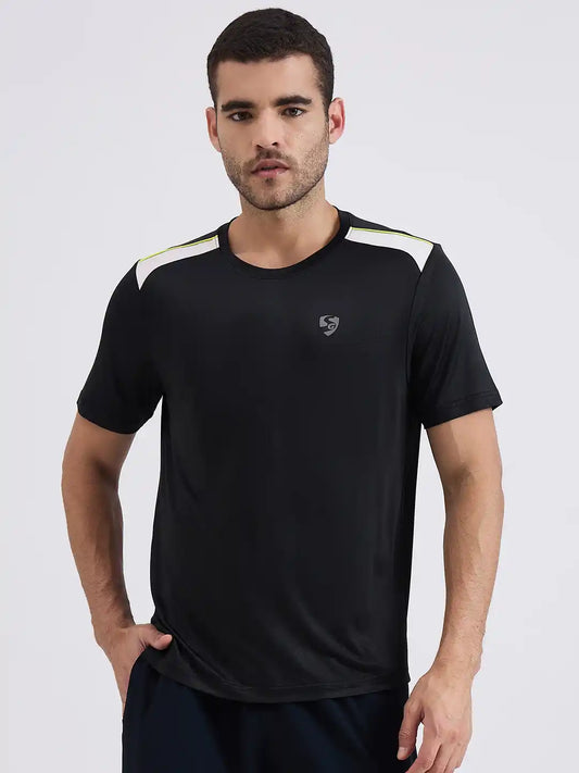 SG H1MT84161 Men Black T-Shirt
