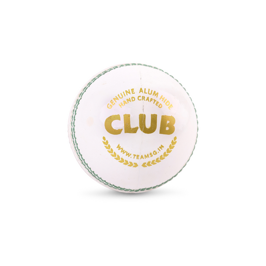 SG Club™ White Cricket Leather Ball