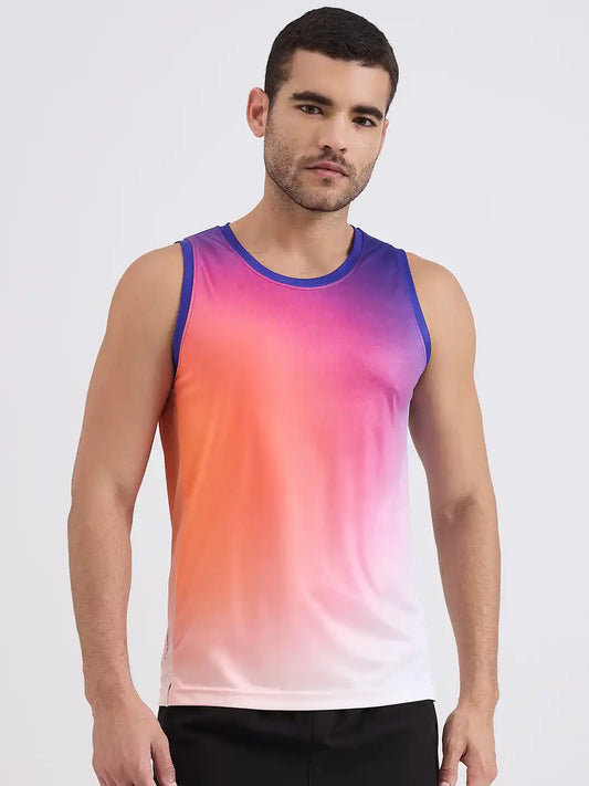 SG H2MV83622 Men Orange Purple T-Vest