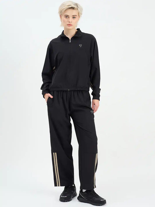 SG H1WTS83561 Women Black Tracksuit