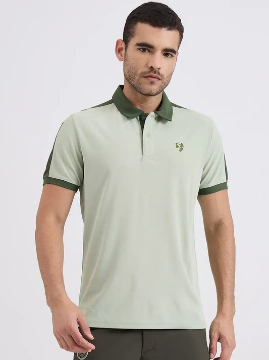 SG H2MP83821 Men Pista/Olive Polo T-Shirt