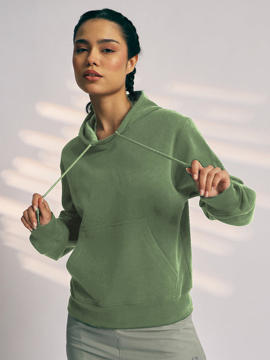 HOODIE WOMEN SG H4WH8293 SAGE