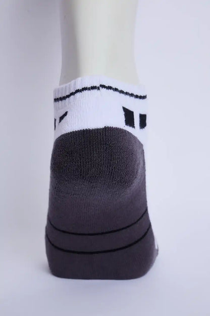 Jump Men’s Half Terry Sneaker Socks – White & Dark Grey