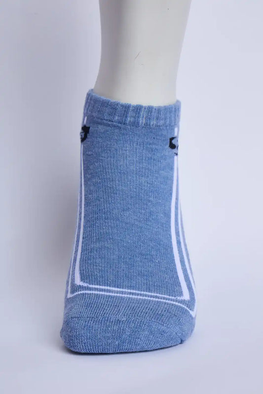 Performax Men’s Half Terry Sneaker Socks – Denim Melange