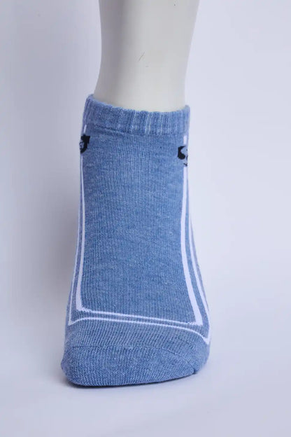 Performax Men’s Half Terry Sneaker Socks – Denim Melange