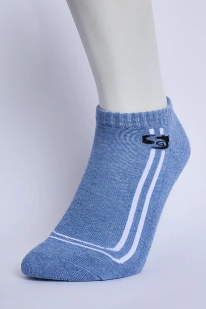 Performax Men’s Half Terry Sneaker Socks – Denim Melange