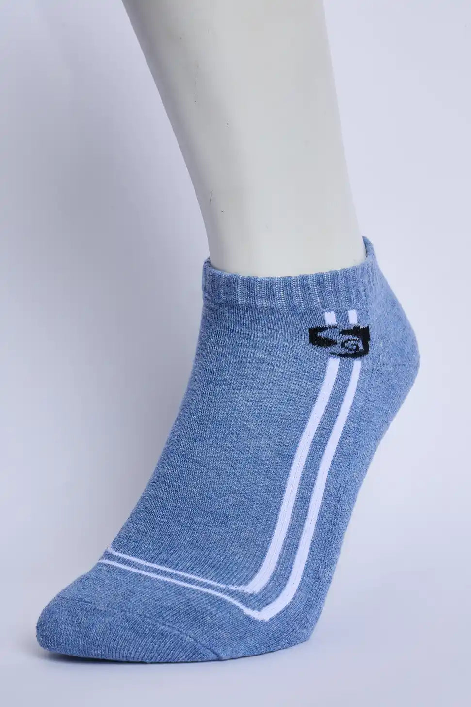 Performax Men’s Half Terry Sneaker Socks – Denim Melange