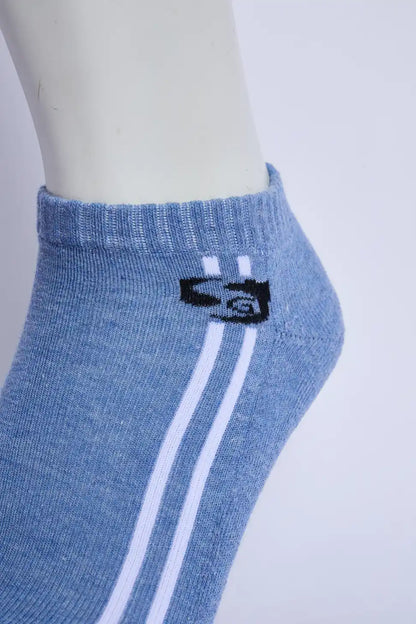 Performax Men’s Half Terry Sneaker Socks – Denim Melange