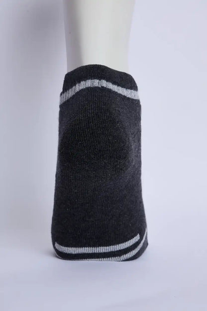 Flex Men’s Full Terry Sneaker Socks – Dark Grey Melange