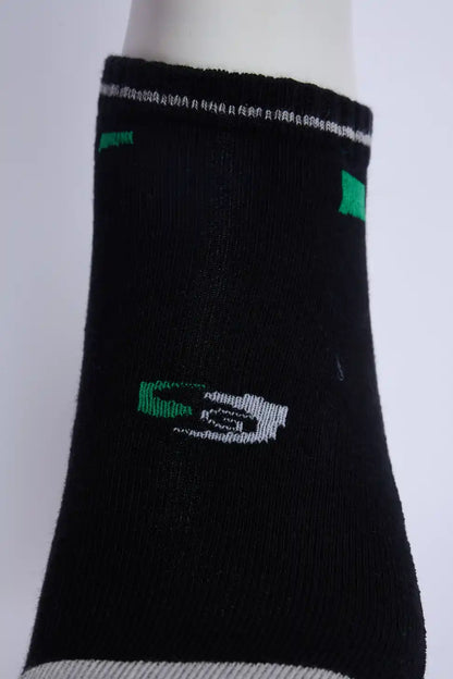 Jump Men’s Half Terry Sneaker Socks – Black & Light Grey