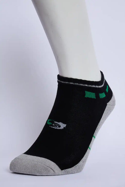 Jump Men’s Half Terry Sneaker Socks – Black & Light Grey