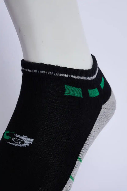 Jump Men’s Half Terry Sneaker Socks – Black & Light Grey