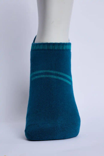 Flex Men’s Full Terry Sneaker Socks – Peacock Blue