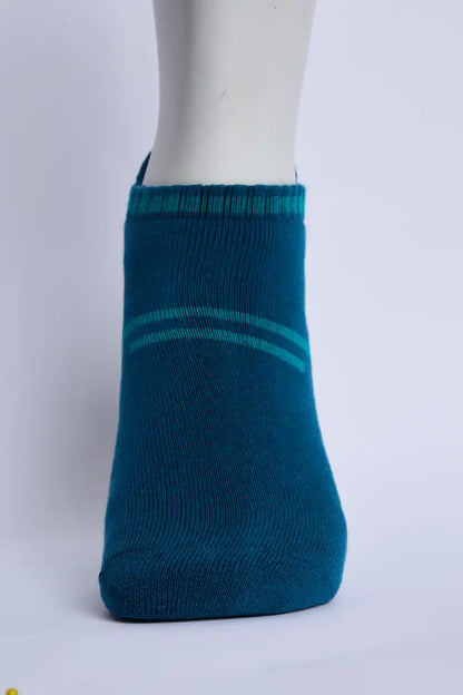 Flex Men’s Full Terry Sneaker Socks – Peacock Blue