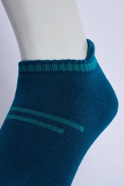 Flex Men’s Full Terry Sneaker Socks – Peacock Blue