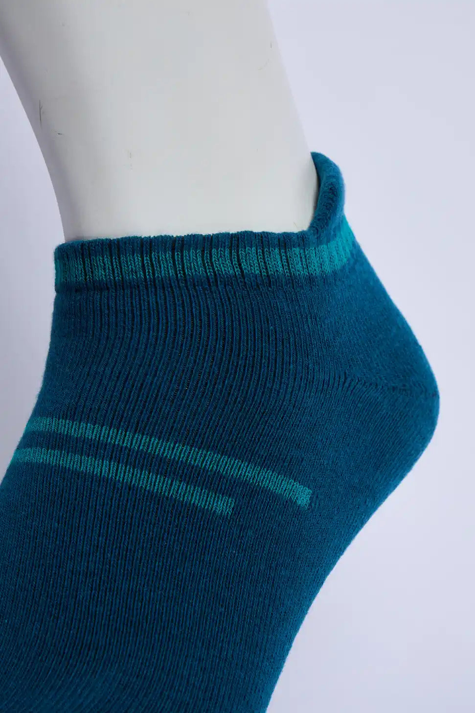 Flex Men’s Full Terry Sneaker Socks – Peacock Blue