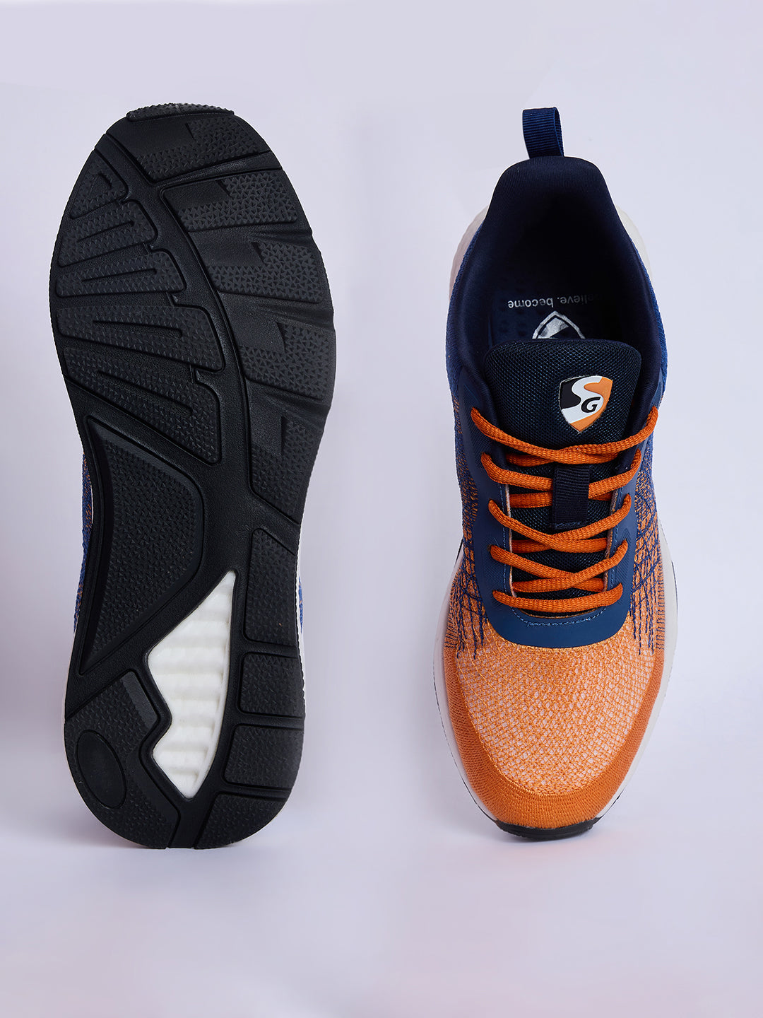 SG Spectrum Running Sports Shoes Men and Boys (Navy / Orange)