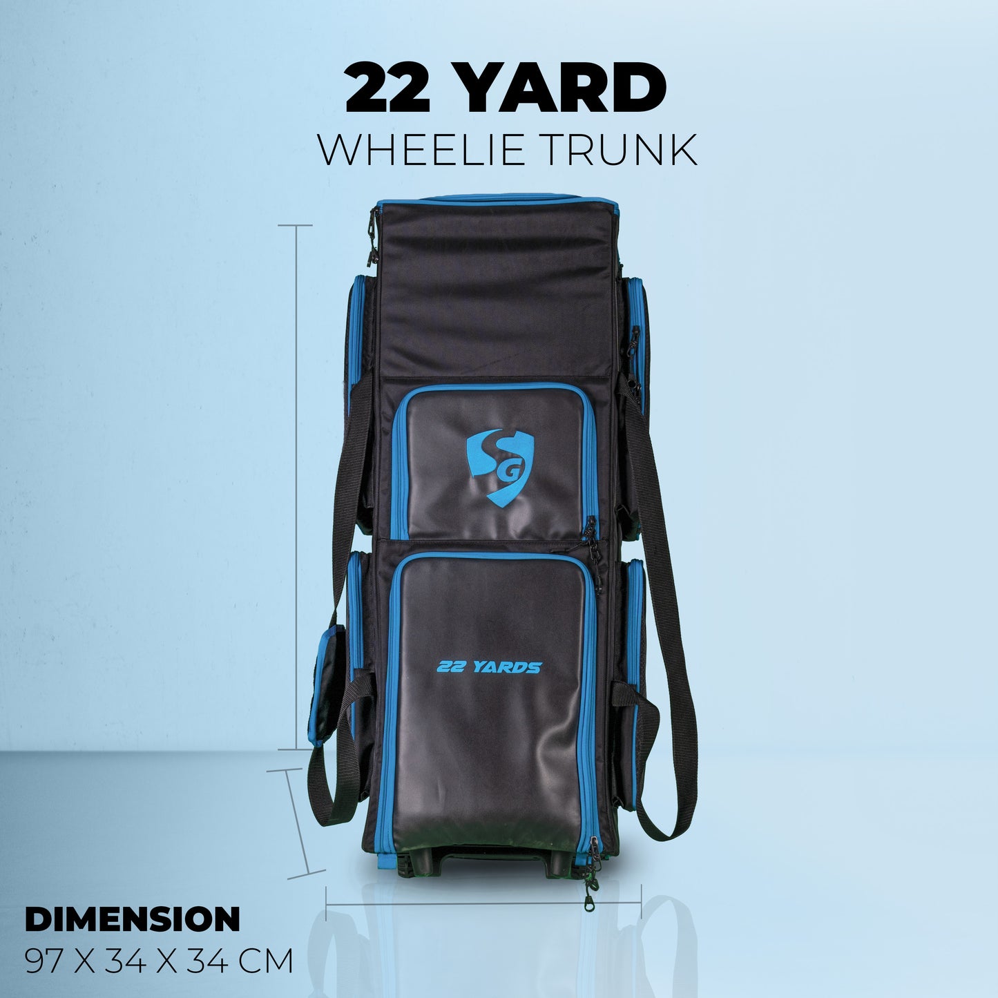SG 22 Yards Wheelie Trunk Cricket Kit Bag