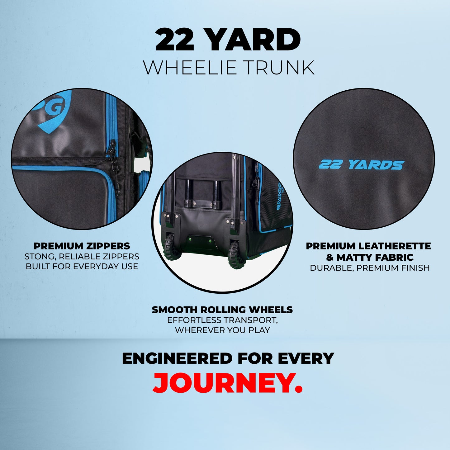SG 22 Yards Wheelie Trunk Cricket Kit Bag
