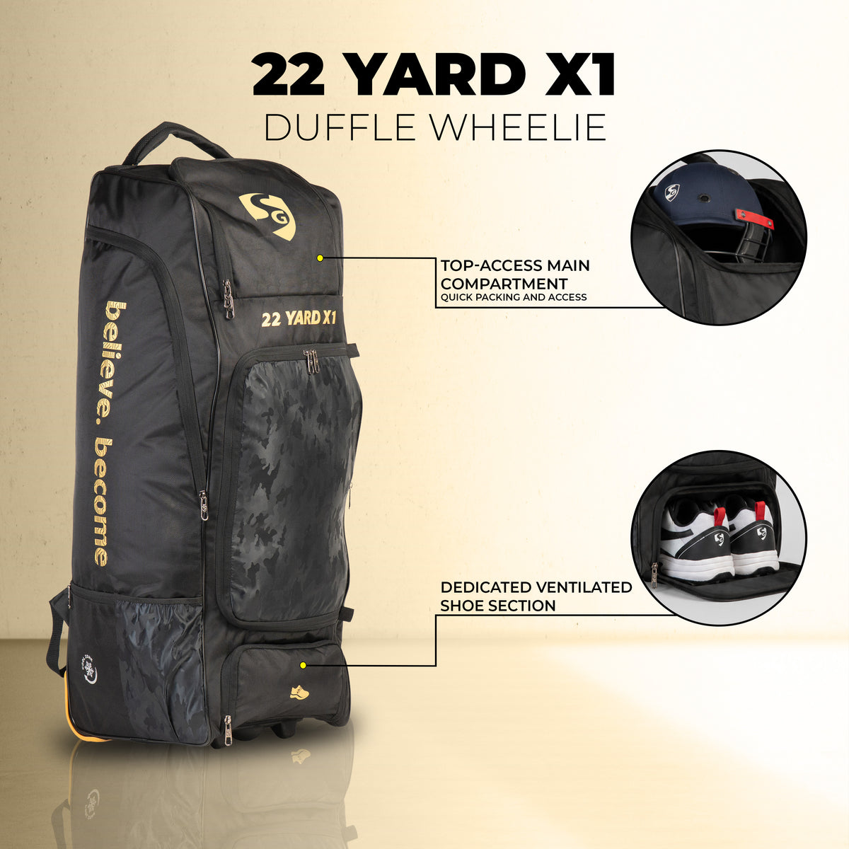 Kit Bag SG 22 YARD X1 DUFFLE WHEELIE