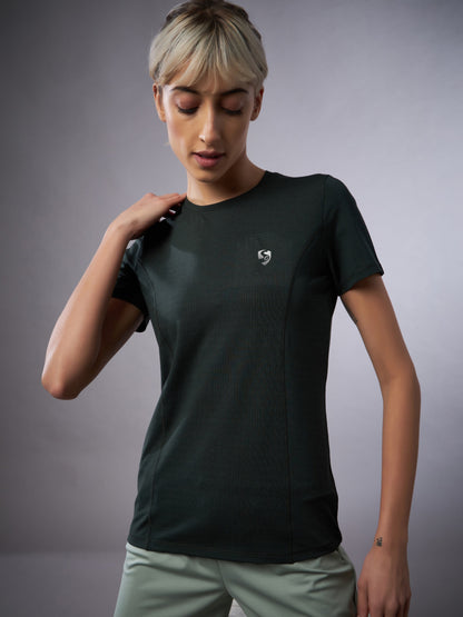 SG Women's & Girl's Round Neck T-Shirt | Ideal for Sports, Regular & Fashion Wear