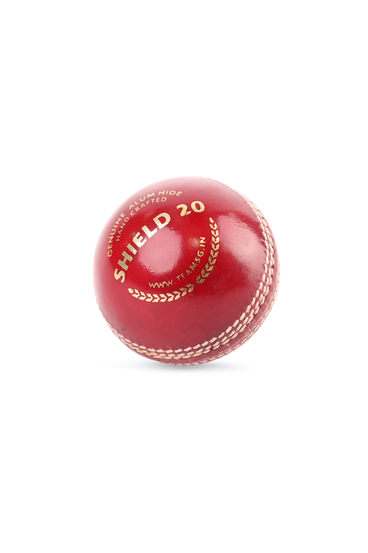 SG Shield 20 Red Cricket Leather Ball (Pack of 3)