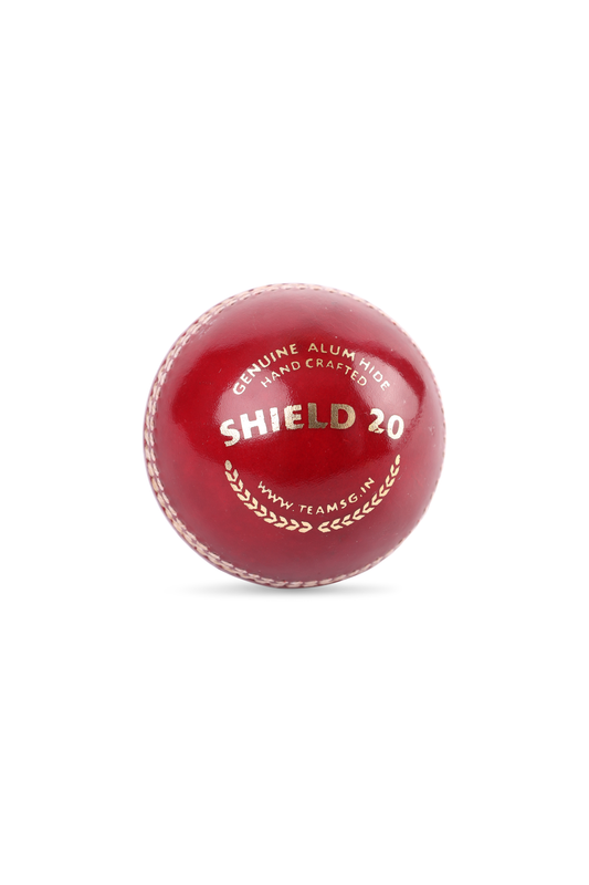 SG Shield 20 Red Cricket Leather Ball (Pack of 3)