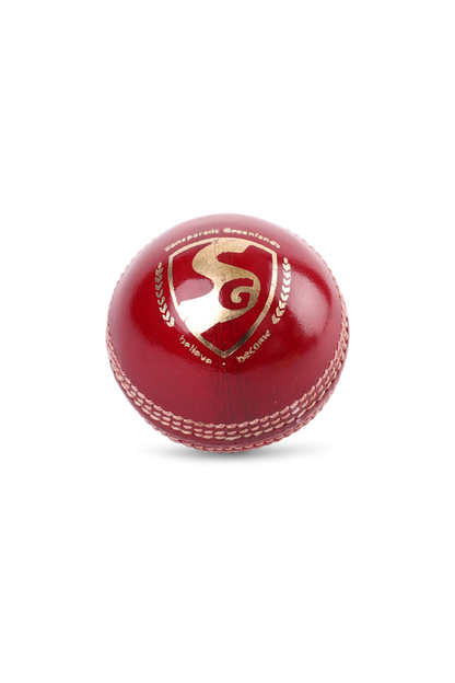 SG Shield 30 Red Youth Leather Ball