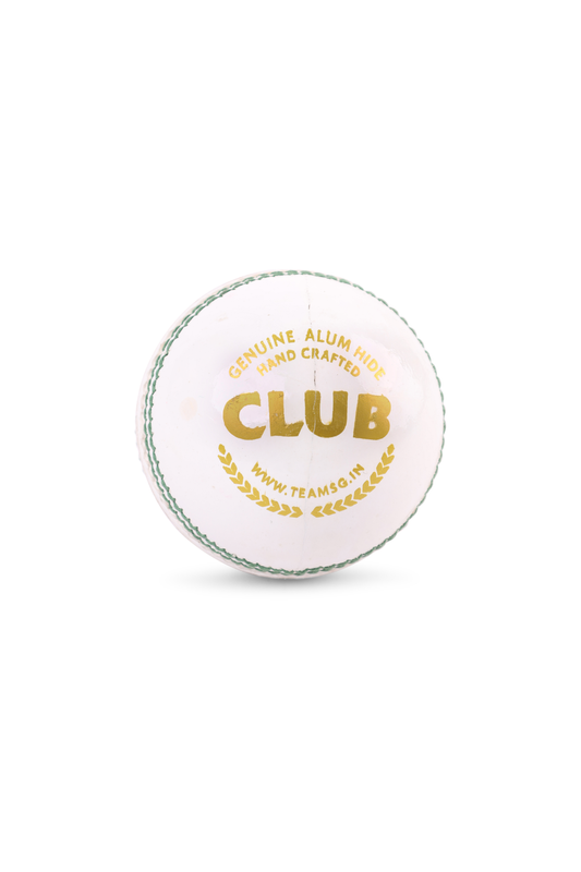 SG Club White Youth Leather Cricket Ball