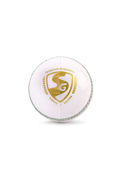 SG Club White Youth Leather Cricket Ball